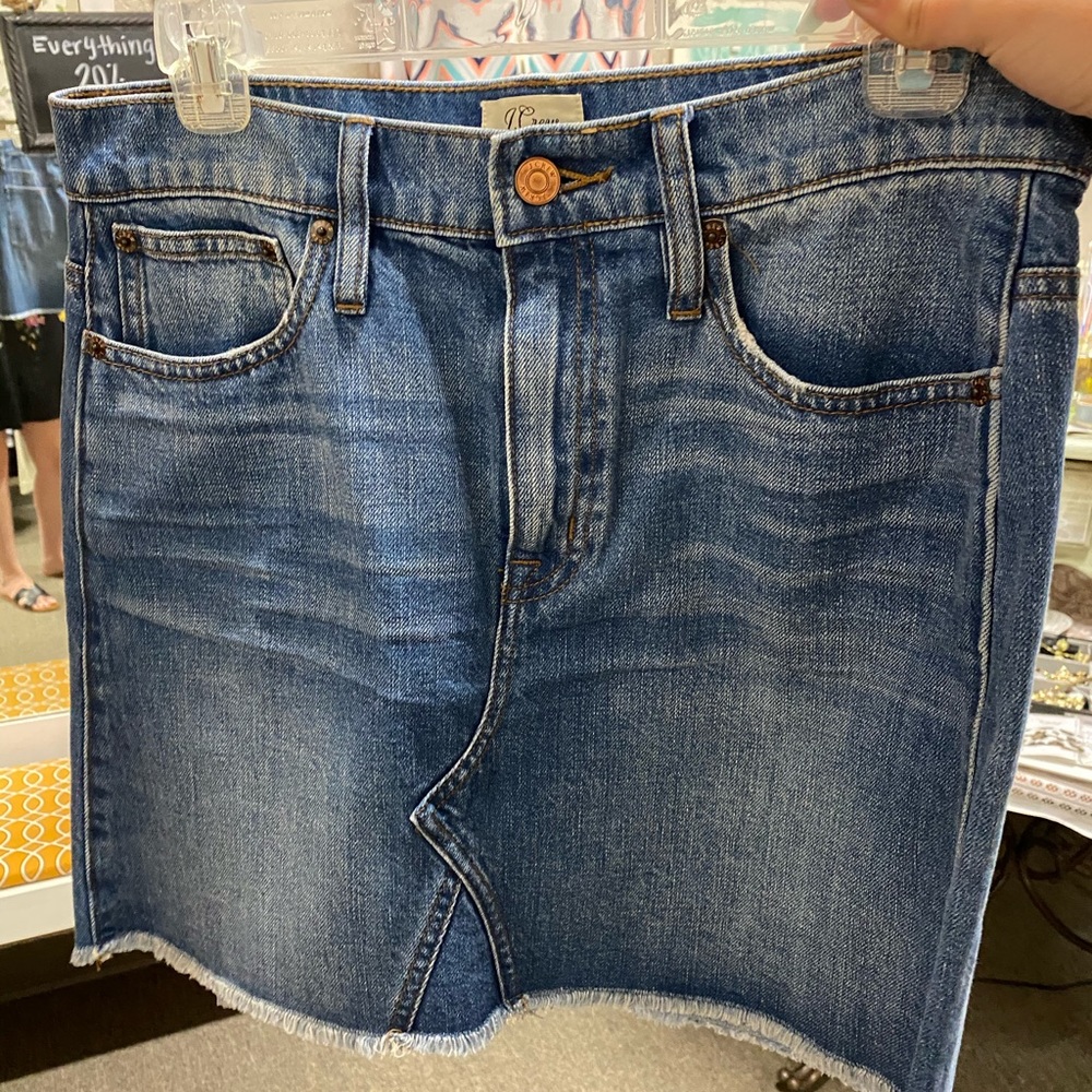 J.crew denim skirt